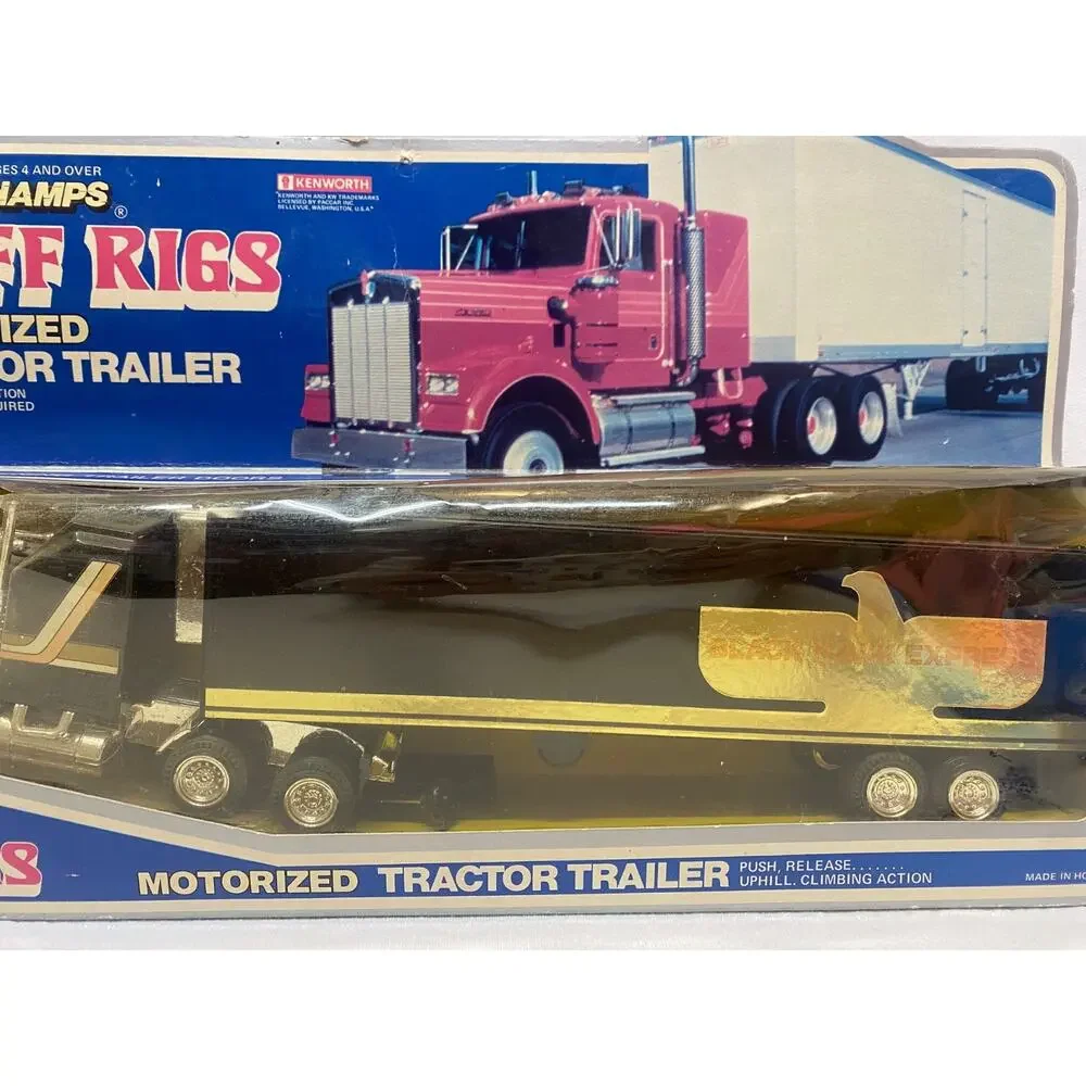 Road Champs Tuff Rigs Motorized Tractor Trailer Black Hawk 1983 Kenworth